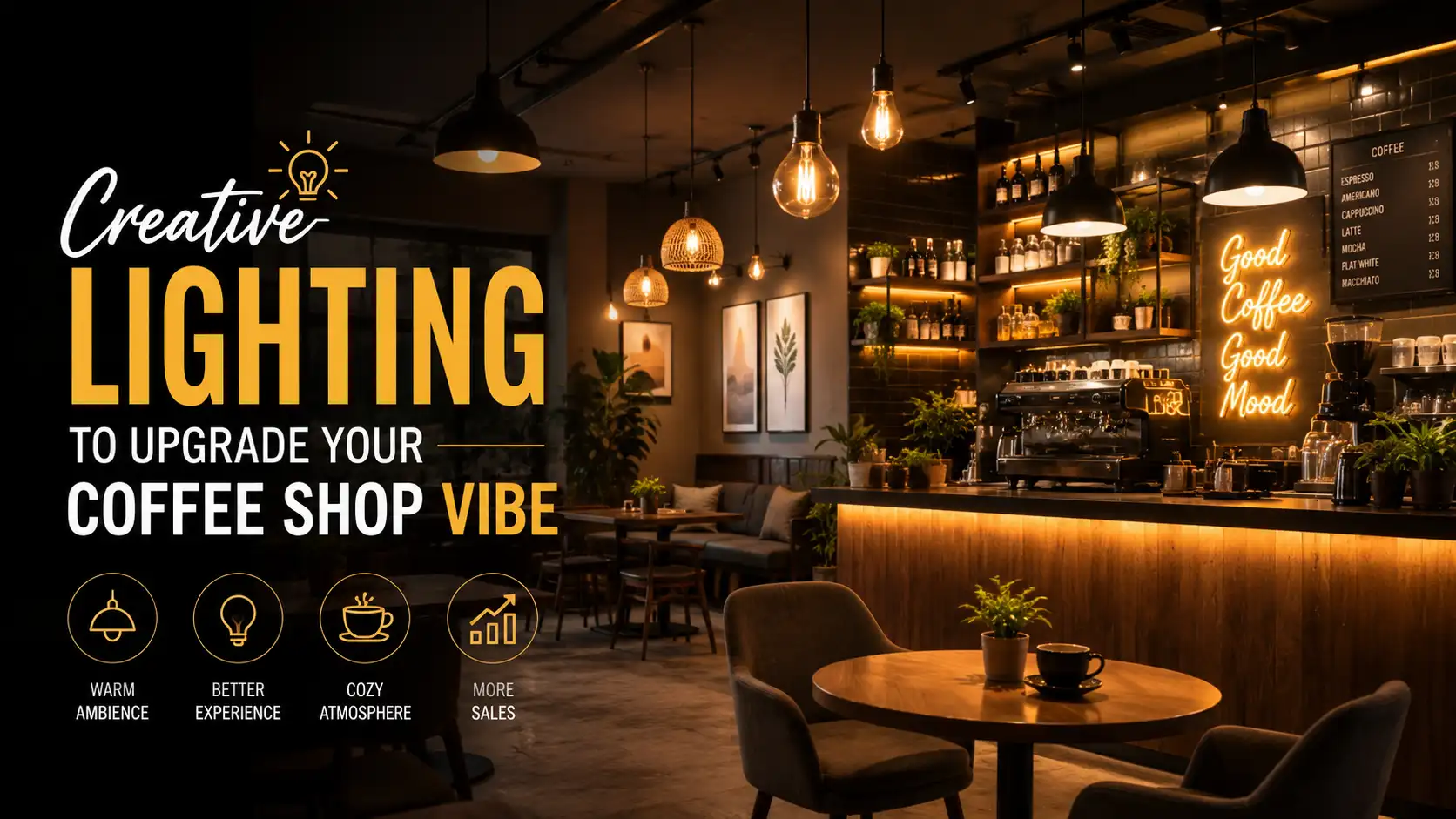 Creative Lighting to Upgrade Your Coffee Shop Vibe