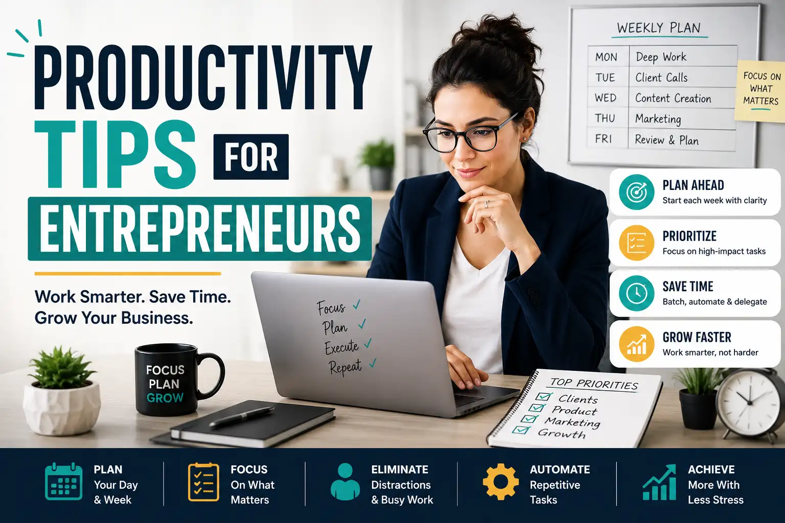 Productivity Tips for Entrepreneurs: 10 Smart Ways to Get More Done