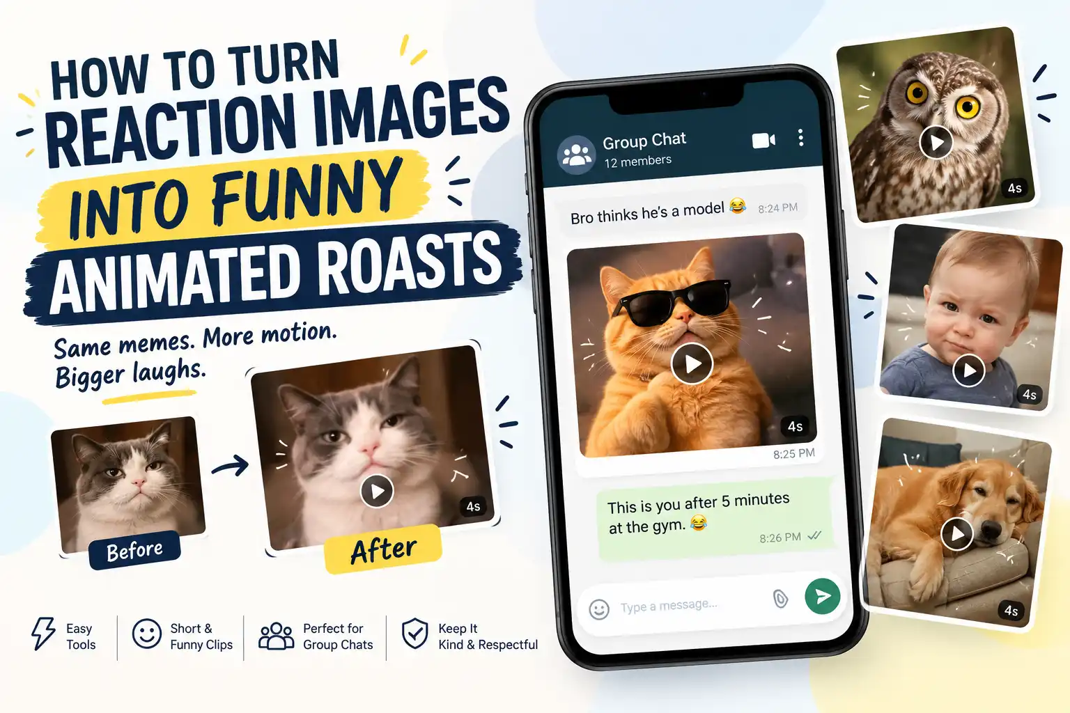 How to Create Animated Reaction Images for Roasts?